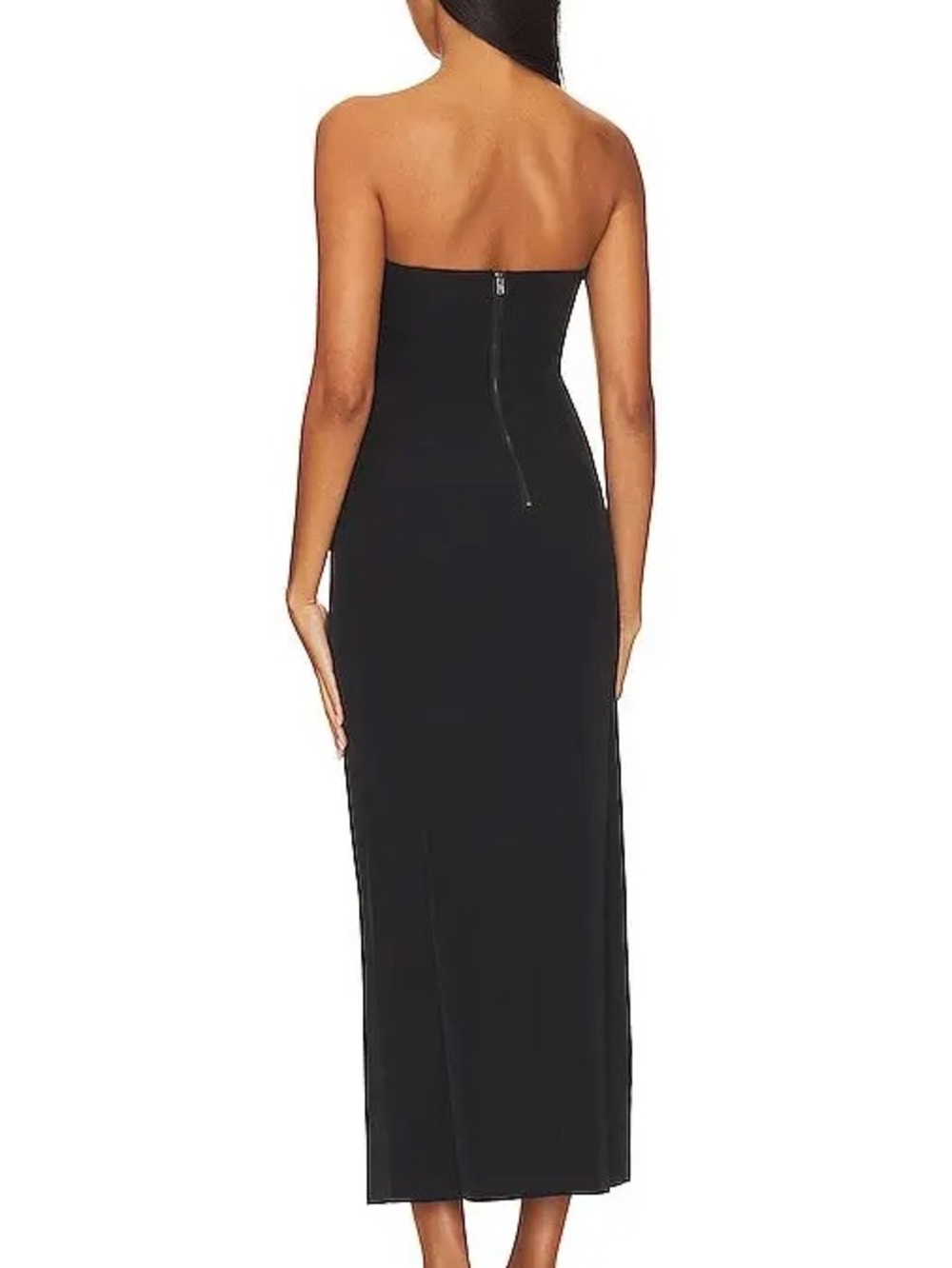 Strapless Black Embellished Sheath Dress - Picture 4 of 5